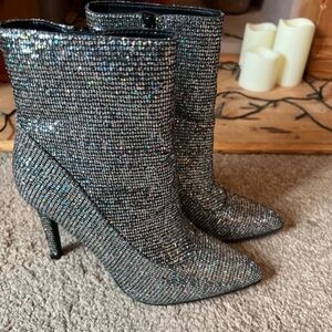 Sparkling Glitter Heeled Boots